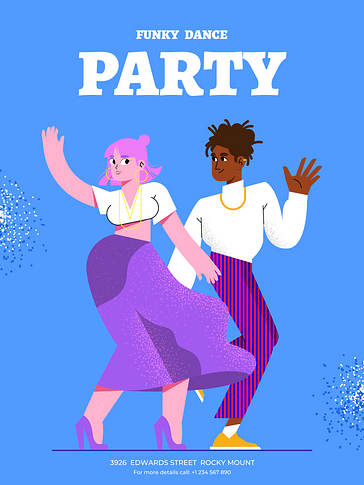 Conceptions pour la soirée de danse Groovy