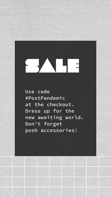 Post-Pandemic Sale Designs