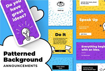 Patterned Background Announcements