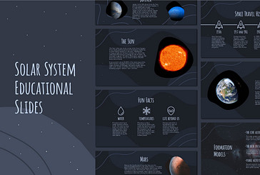 Solar System Educational Slides 