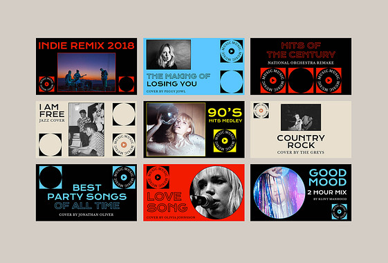 音楽チャンネルのサムネイルセット