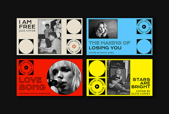 音楽チャンネルのサムネイルセット