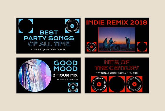 音楽チャンネルのサムネイルセット