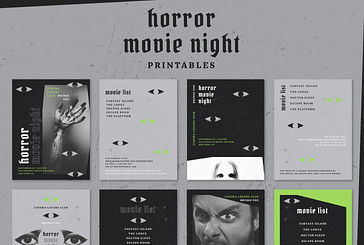 Horror Movie Night Printables