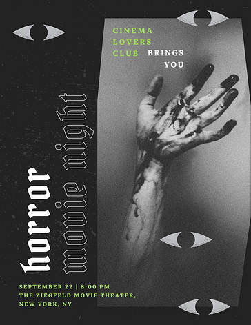 Imprimés pour la soirée de films d՛horreur