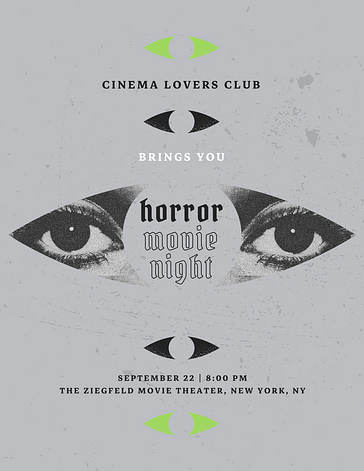 Imprimés pour la soirée de films d՛horreur