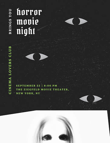 Imprimés pour la soirée de films d՛horreur