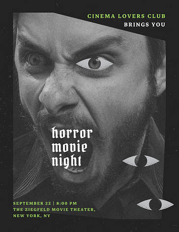Imprimés pour la soirée de films d՛horreur
