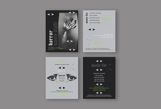 Imprimés pour la soirée de films d՛horreur