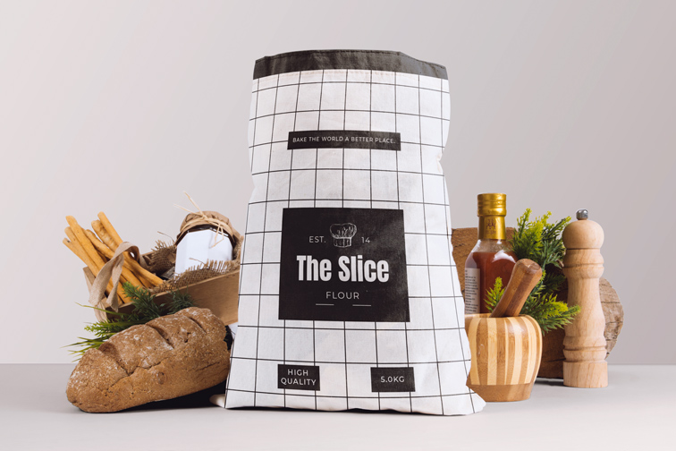 Flour Bag with Bakery Products