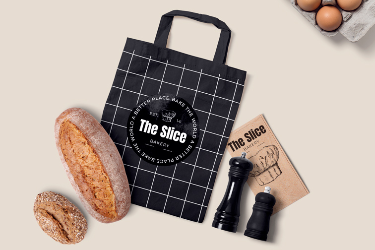 Canvas Tote Bag with Bakery Products