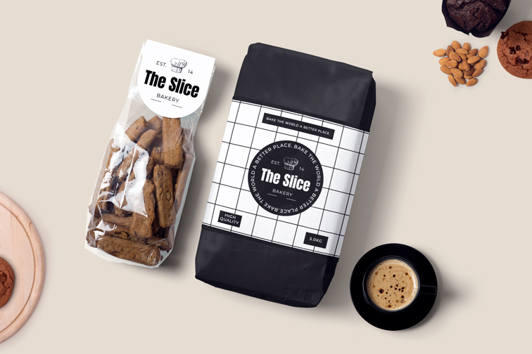 Bakery Packages with a Cup of Coffee