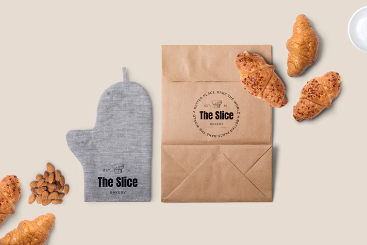 Cooking Glove, Paper Package, and Croissants