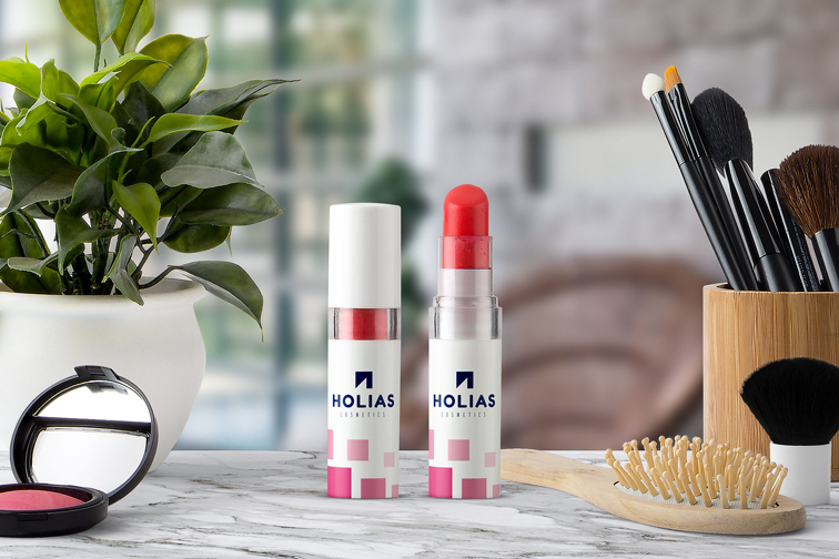 Open and Closed Lipsticks, Makeup Brushes, and a Comb