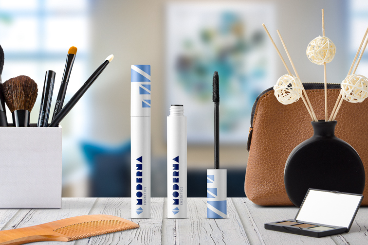 Mascara Tubes with Makeup Products