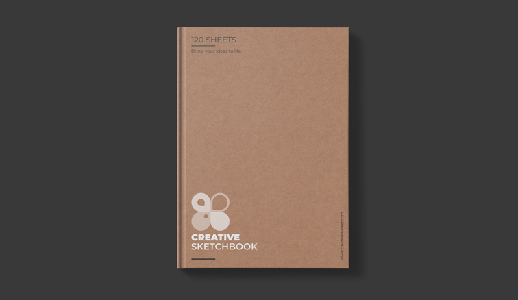 Carnet de croquis vertical à couverture rigide