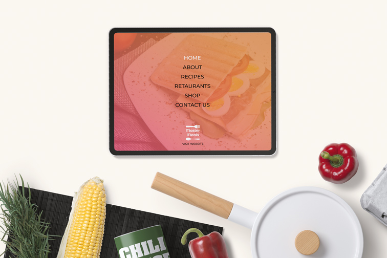 iPad Pro Horizontal sobre un fondo de cocina