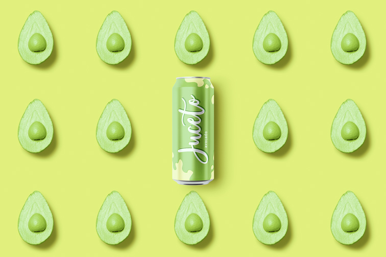 Soda Can on an Avocado Pop Art Background