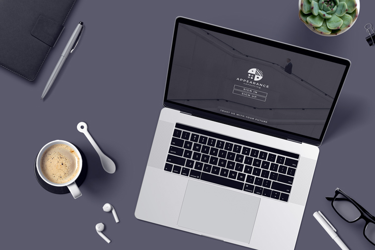 Modern Office Workspace with a Laptop