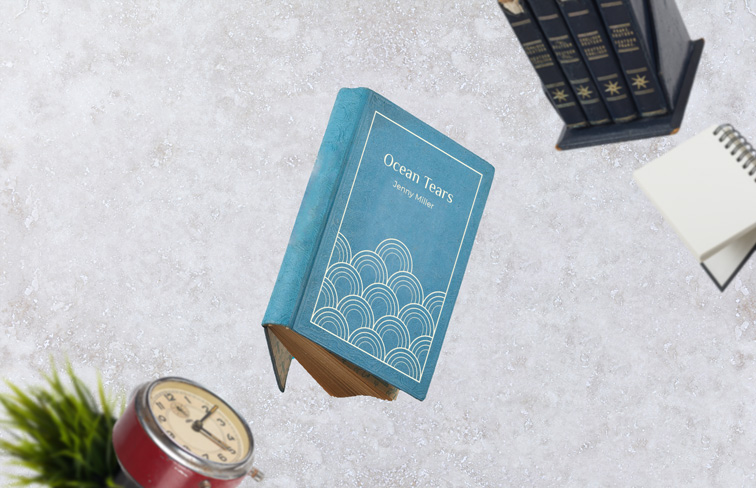 Old Hardcover Books in the Air