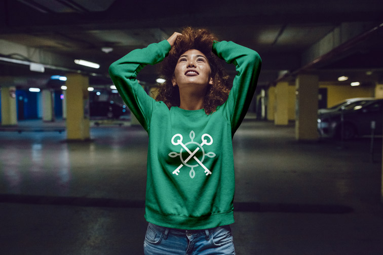 Girl at Underground Car Park