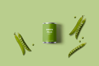 Canned Food with Peas