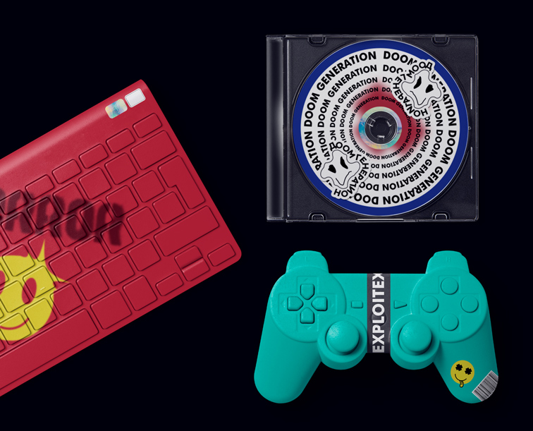 Gaming Controller, a Compact Disc, and a Keyboard