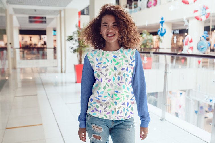 Girl at a Shopping Mall