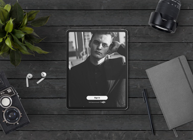 iPad Pro and AirPods on a Photographer Desk