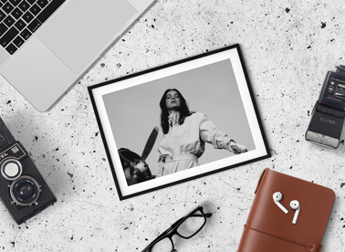 Landscape Frame on a Photographer Desk