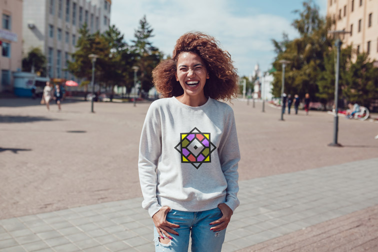 Girl Standing on Walkway