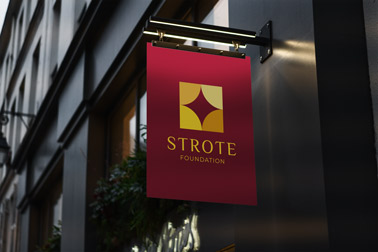 Hanging Paper Store Sign