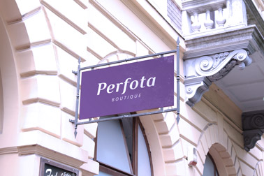 Horizontal Wrought Iron Store Sign