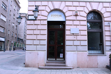 Store Door Signage Front View