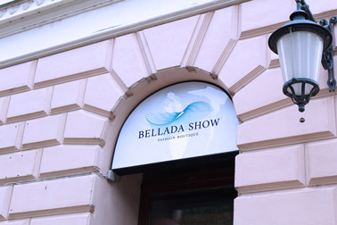 Storefront Window Signage Side View