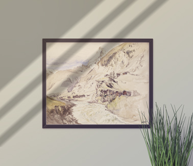 Frame on the Wall with a Plant