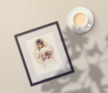 Vertical Crooked Frame and a Cup