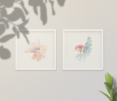 Two Square Frames on the Wall