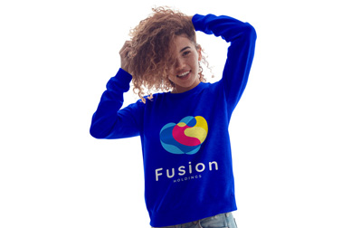 Curly Girl Touching her Hair