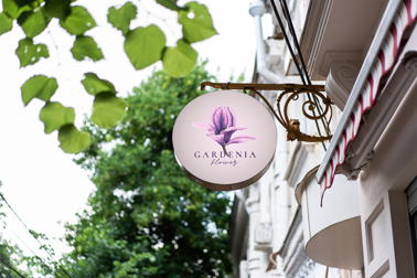 Round Wrought Iron Store Sign