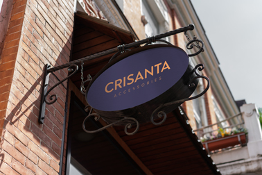 Oval Wrought Iron Sign Bottom View