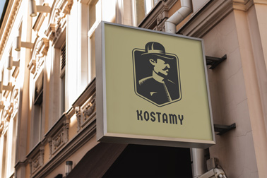 Square Wall-Mounted Store Sign