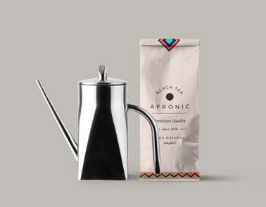 Paper Bag With a Metallic Coffee Pot