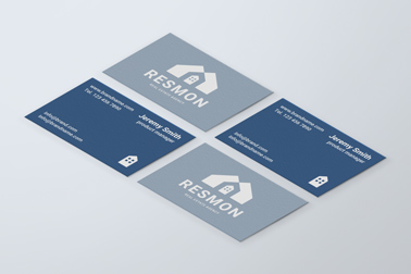 Four Lined-Up Business Cards