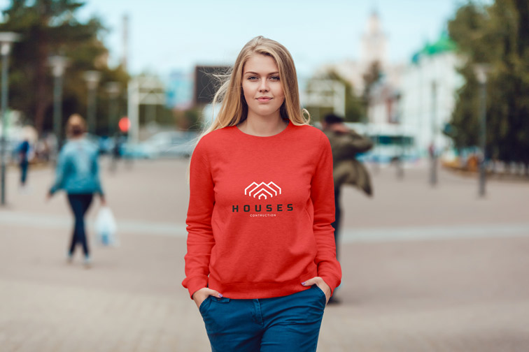Girl Outside On a Walk