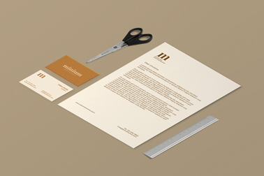 Flyer, Business Cards, Scissors, and a Ruler