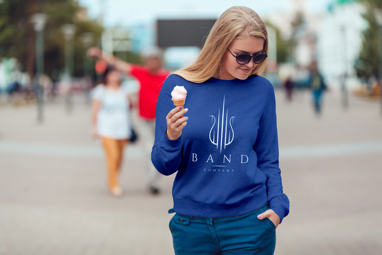 Girl Eating an Ice Cream