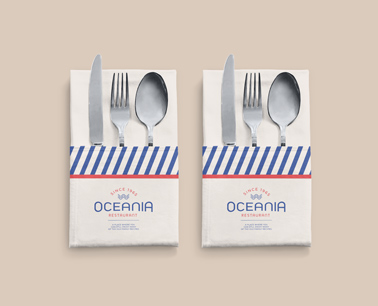 Folded Napkins with Cutlery Inside