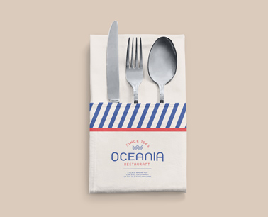 Folded Napkin with Cutlery Inside
