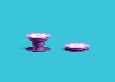 Folded and Unfolded Pop Sockets Front View